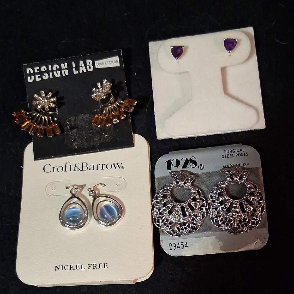 Fashion Earrings,4 Pair Lot.